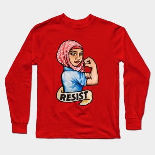 Resist rosie the riveter Long Sleeve T-Shirt